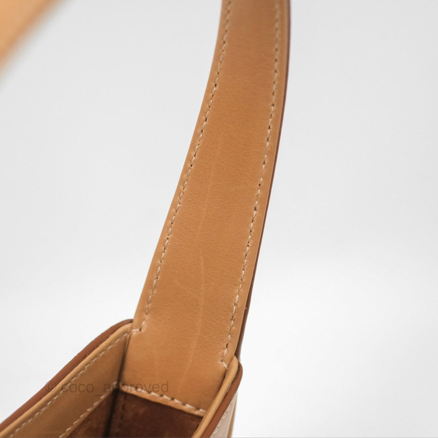 Saint Laurent Mini Le 5 À 7 Tan Calfskin Bronze Brass Hardware