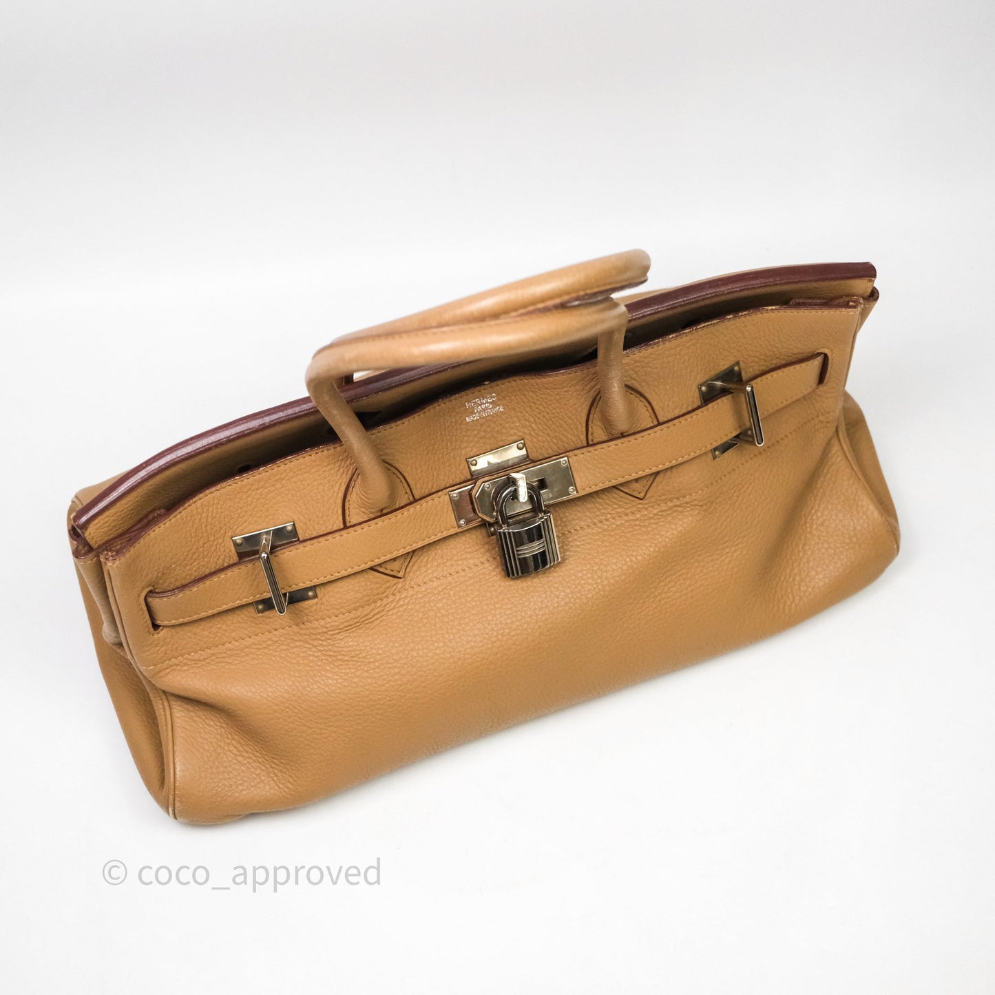 Hermès Birkin JPG Shoulder Bag 42 Tabac Camel 24 Palladium Hardware