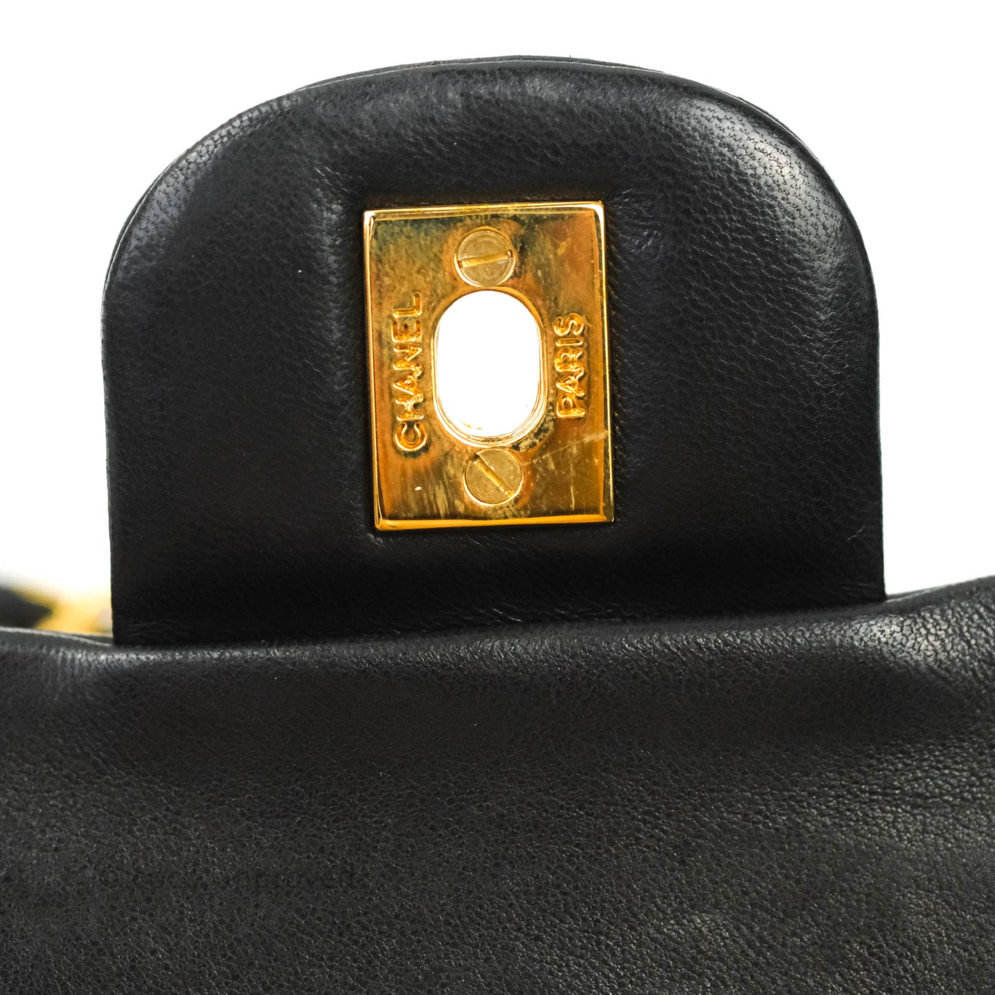 Chanel Classic Vintage Small S/M Flap Black Lambskin 24K Gold Hardware