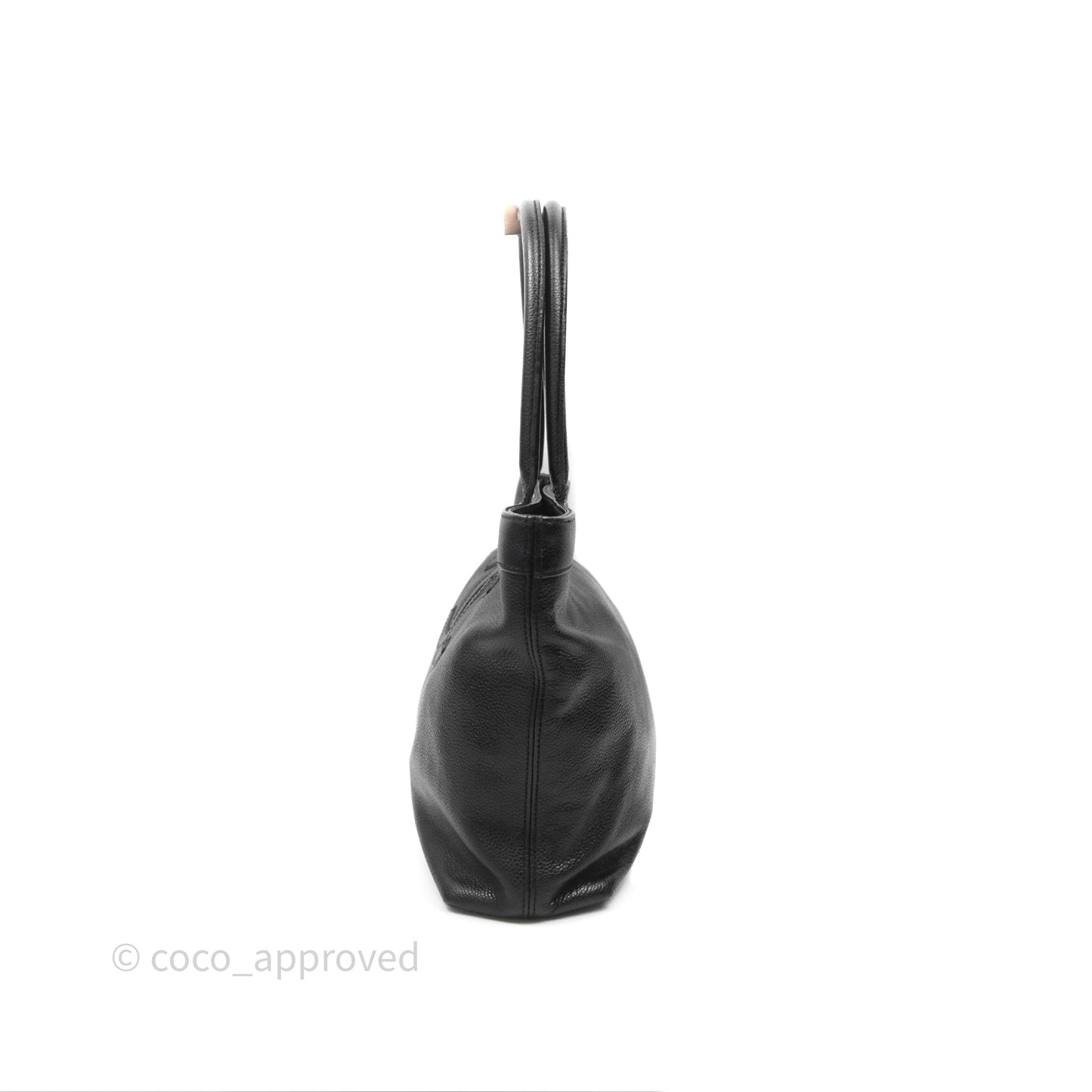 Chanel Vintage CC Tote Bag Black Caviar