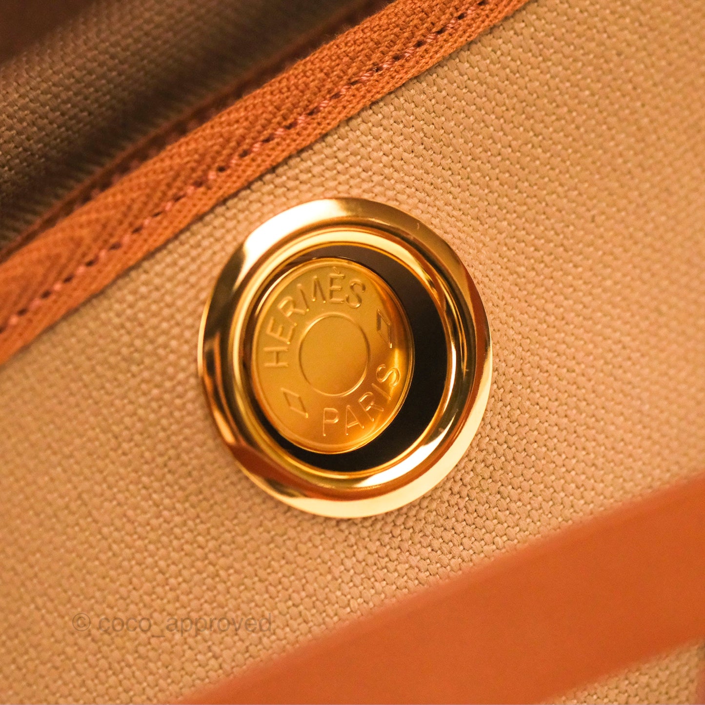 Hermès Herbag Zip Retourne 31 Chai 0M/Fauve 34 Canvas Gold Hardware