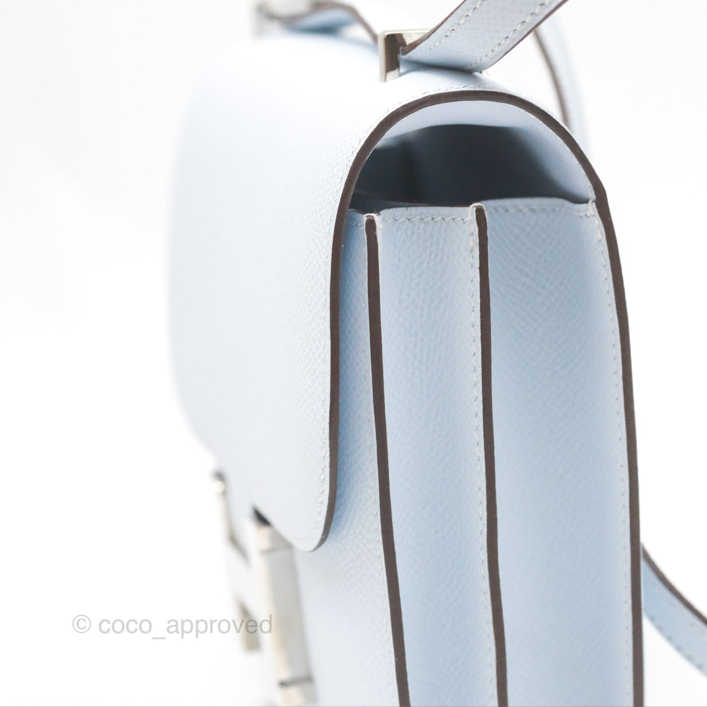 Hermès Constance Mini 18cm Blue Brume Epsom Palladium Hardware