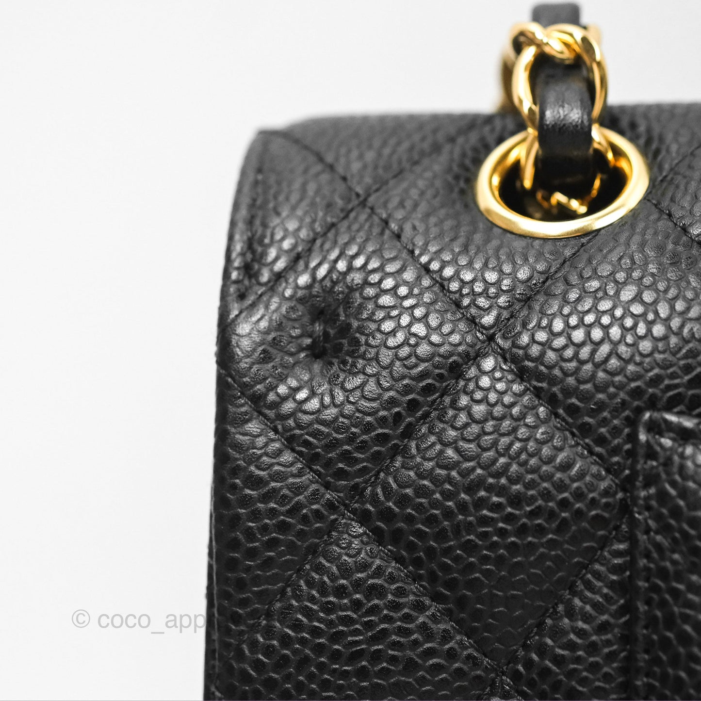 Chanel Classic M/L Medium Flap Quilted Black Caviar Gold Hardware