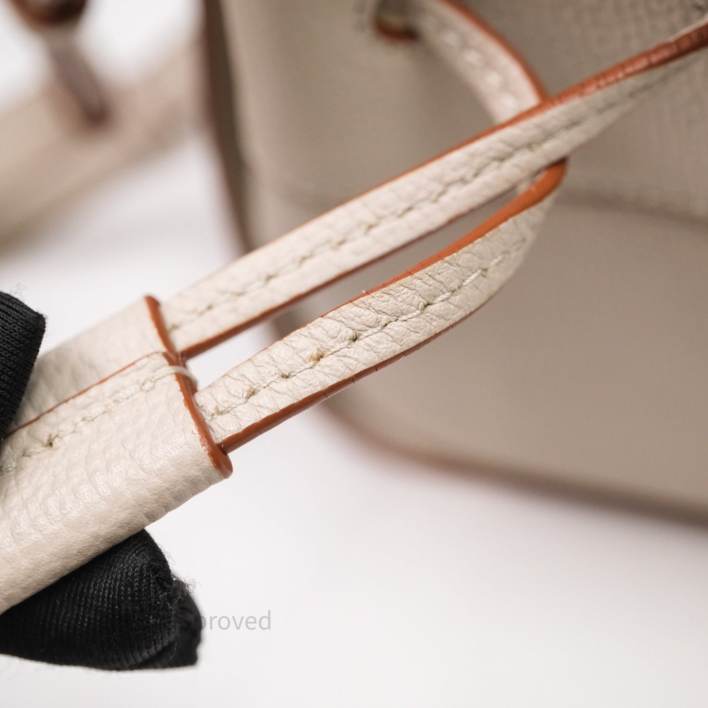 Loewe Mini Hammock Drawstring Light Ghost Calfskin