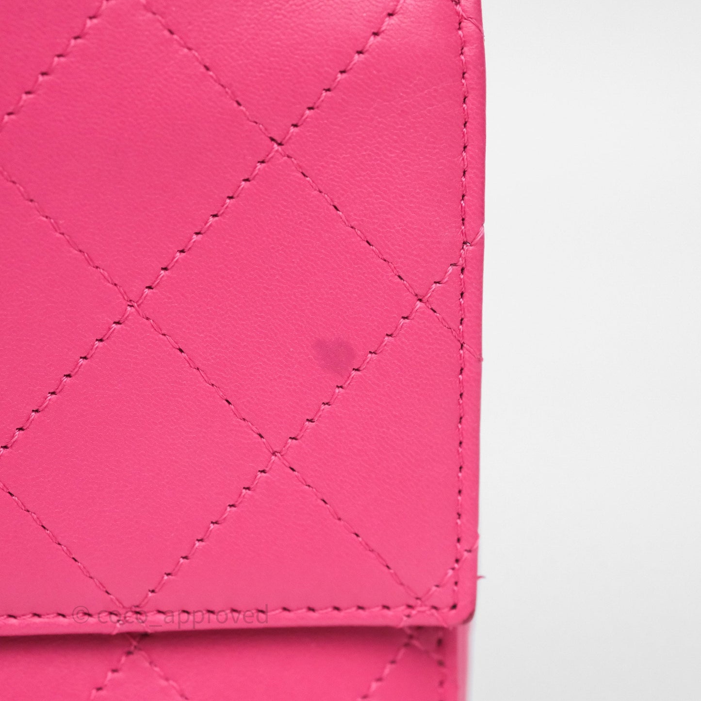 Chanel Stitched Double Flap Bag Pink Calfskin Silver Hardware