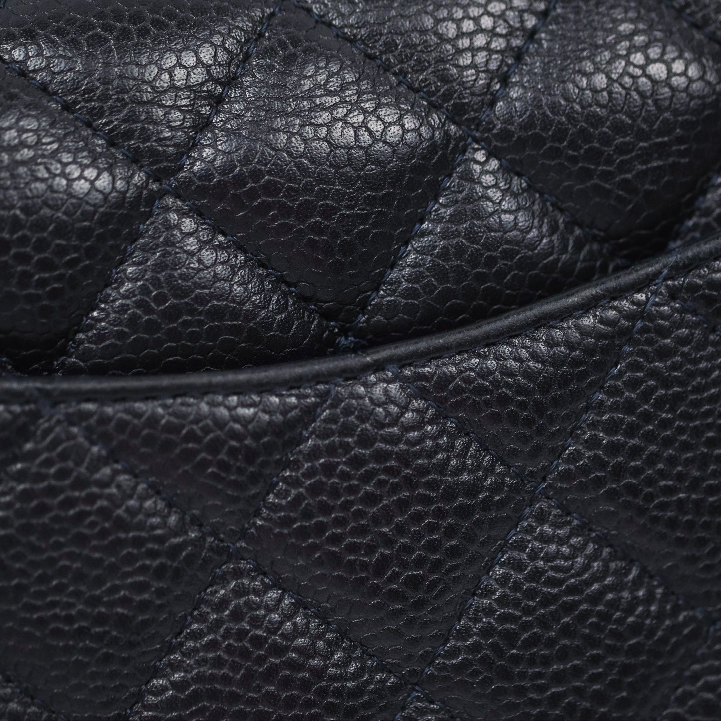 Chanel Mini Rectangular Quilted Dark Navy Caviar Silver Hardware