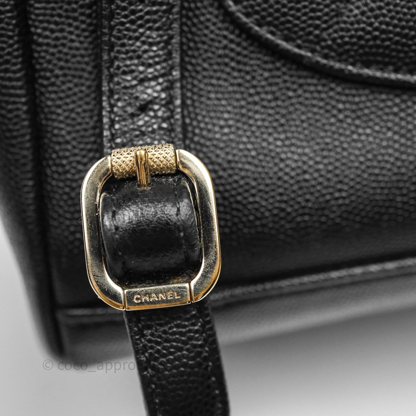 Chanel Quilted Business Affinity Backpack Black Caviar Gold Hardware