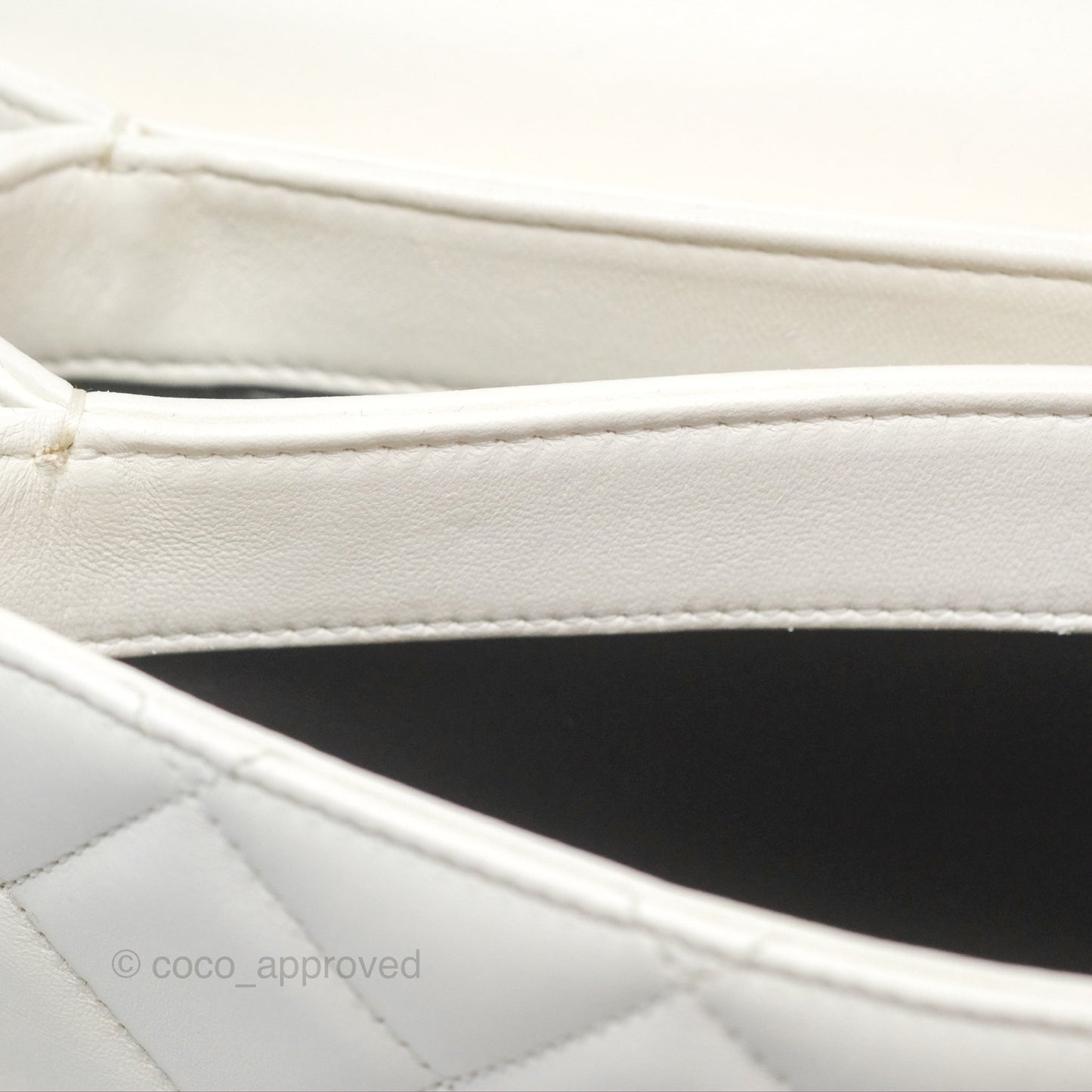 Chanel Trendy CC Small White Lambskin Black Hardware