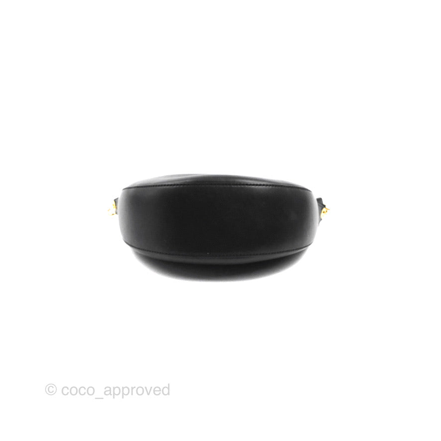 Loewe Luna Bag Black Satin Calfskin Jacquard Strap