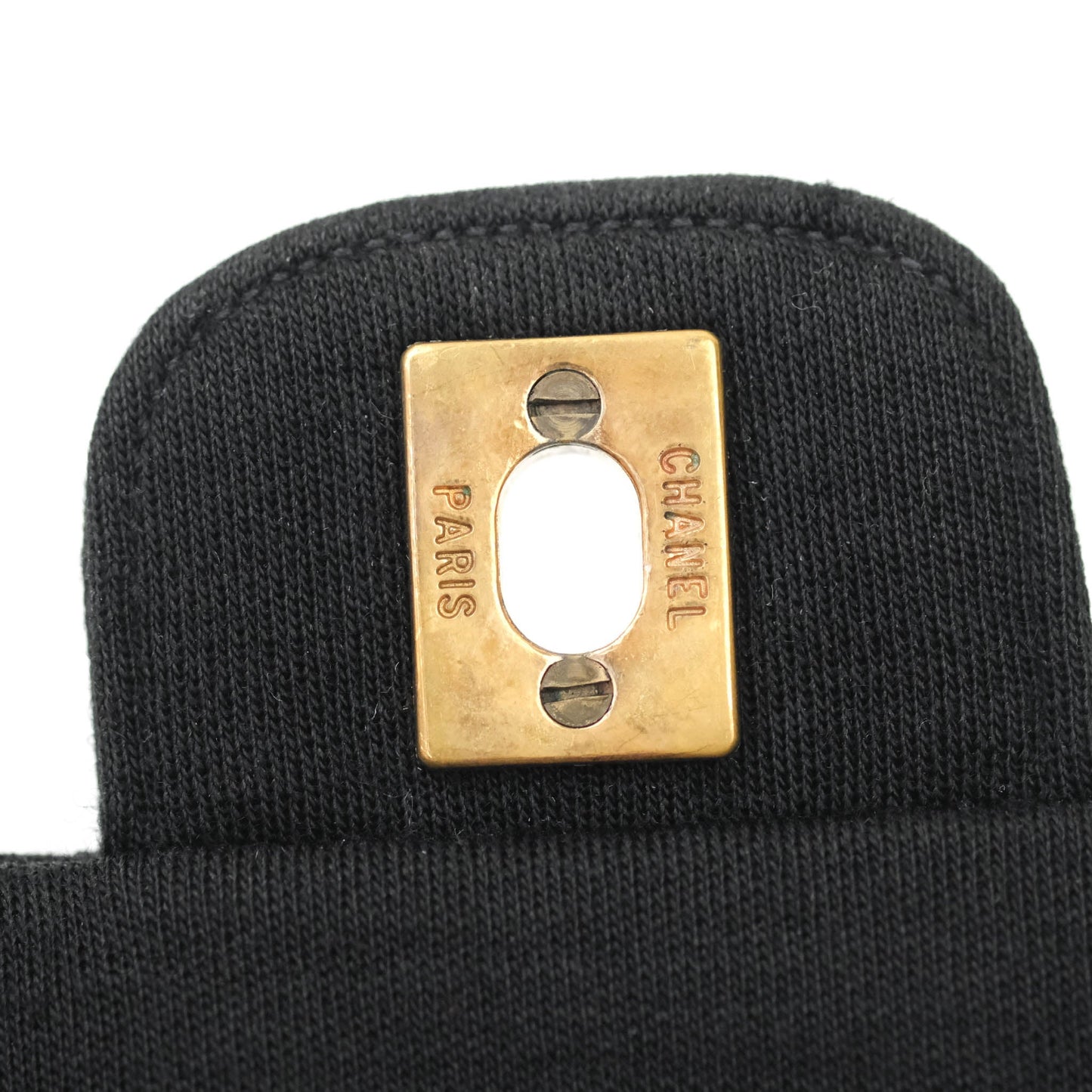 Chanel Black Quilted Jersey Medium Classic Double Flap Bag Gold Hardware