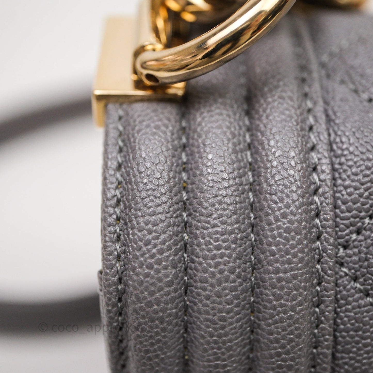 Chanel Small Boy Dark Grey Caviar Gold Hardware