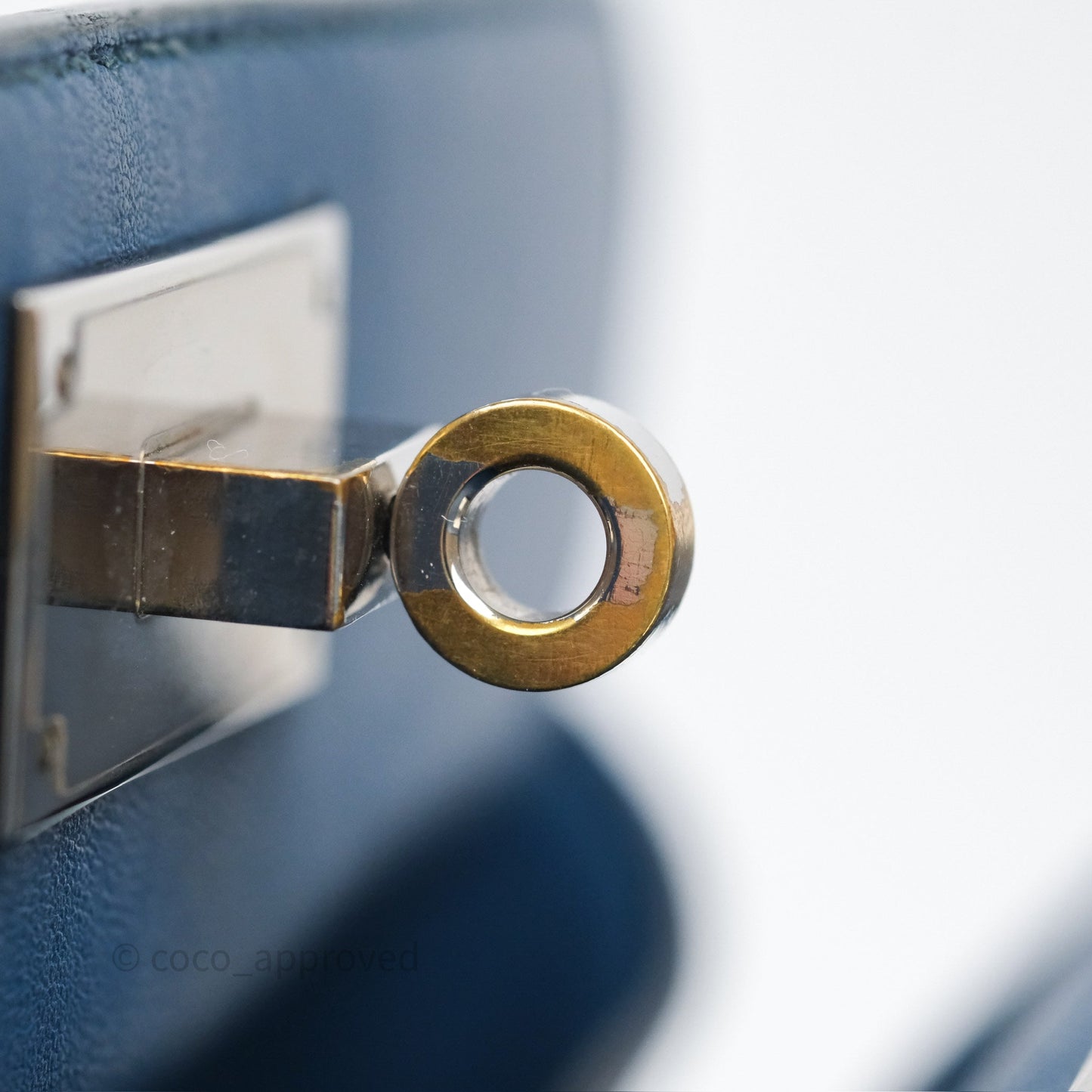 Hermès ToolBox 20 Bleu Cobalt 7C Evercolor Palladium Hardware