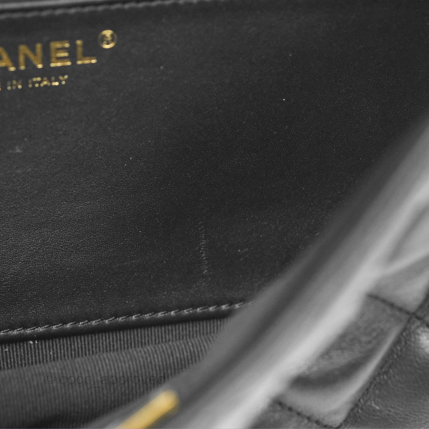 Chanel Flap Bag with Adjustable Strap Black Lambskin Aged Gold Hardware 22K