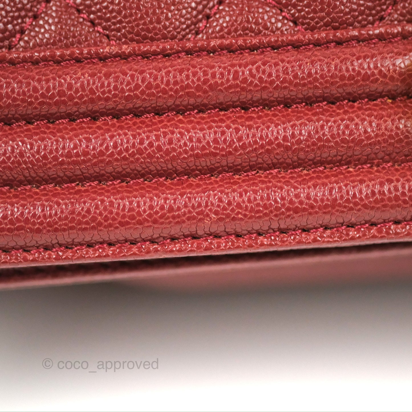 Chanel Quilted Medium Boy Burgundy Caviar Aged Gold Hardware