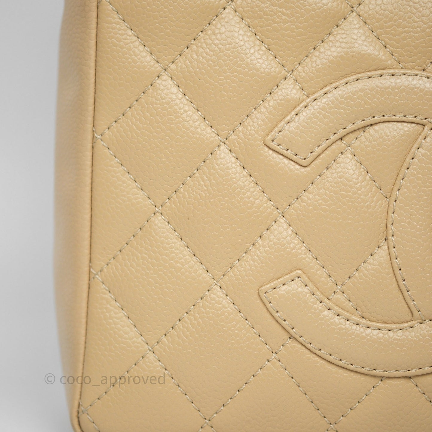 Chanel PST Tote Beige Caviar Gold Hardware