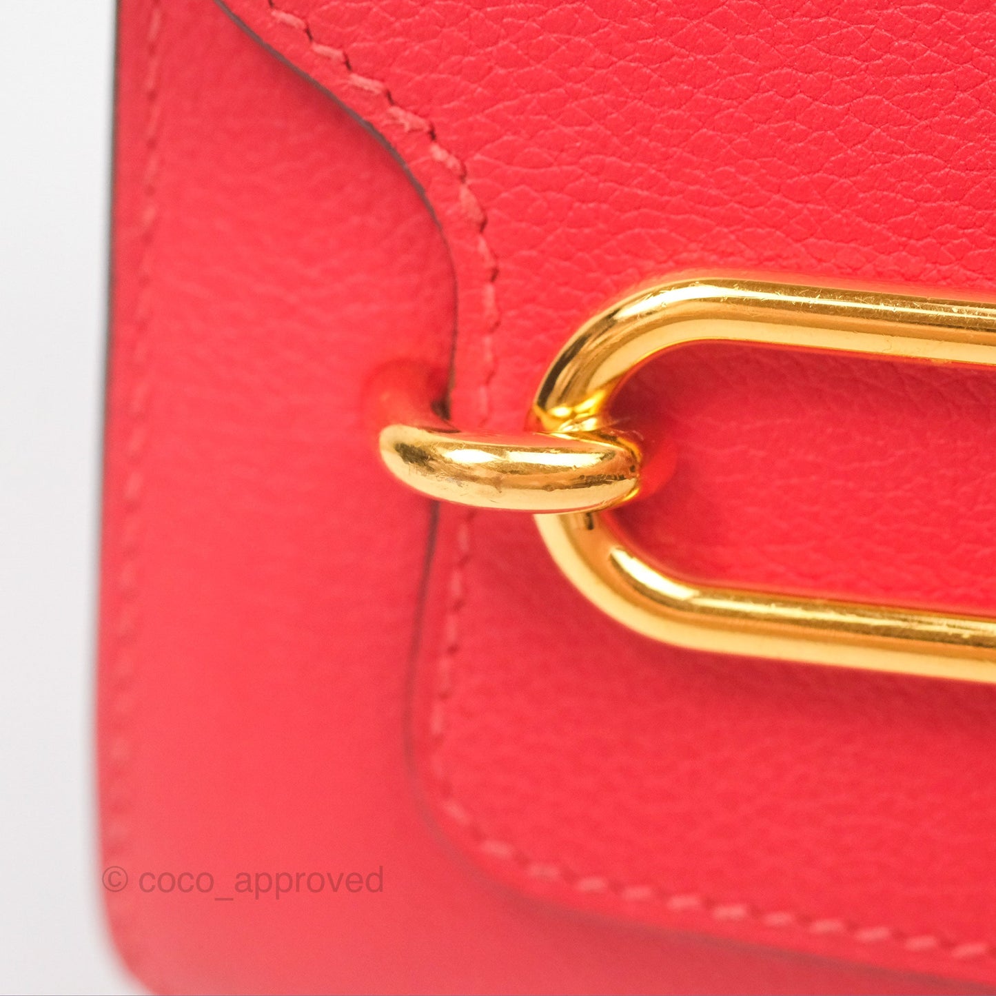 Hermès Roulis Mini 18 Rouge De Coeur Evercolor Permabrass Hardware
