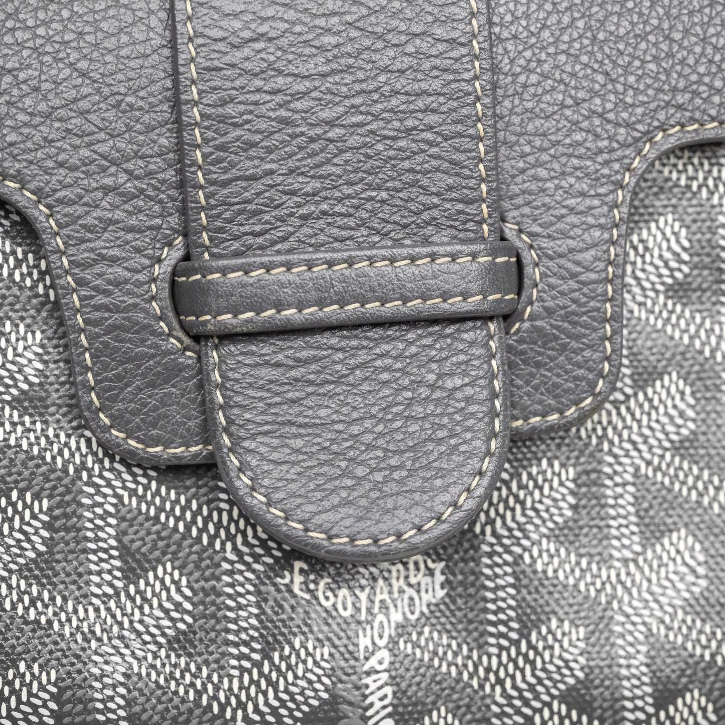 Goyard Saïgon Mini Bag Chevroches Calfskin Grey Silver Hardware