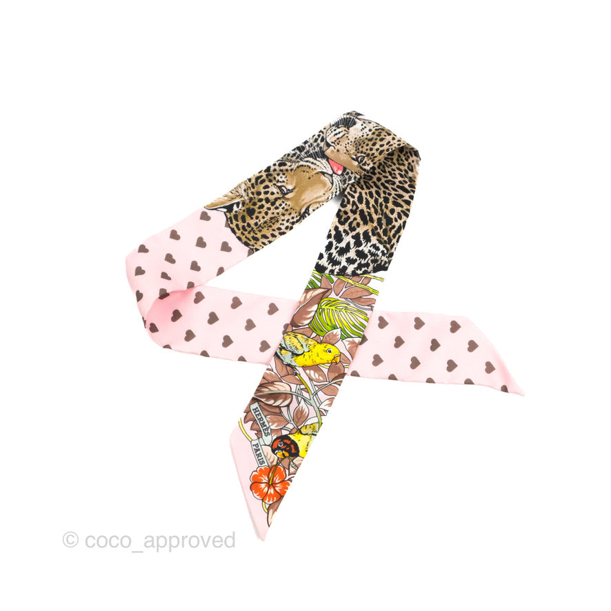 Hermes Jungle Love Love Silk Twilly