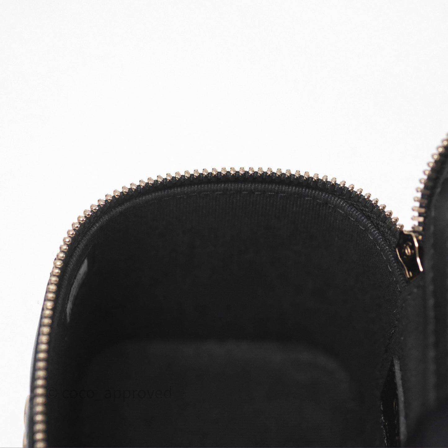 Chanel Mini Vanity With Pearl Chain Black Lambskin Gold Hardware