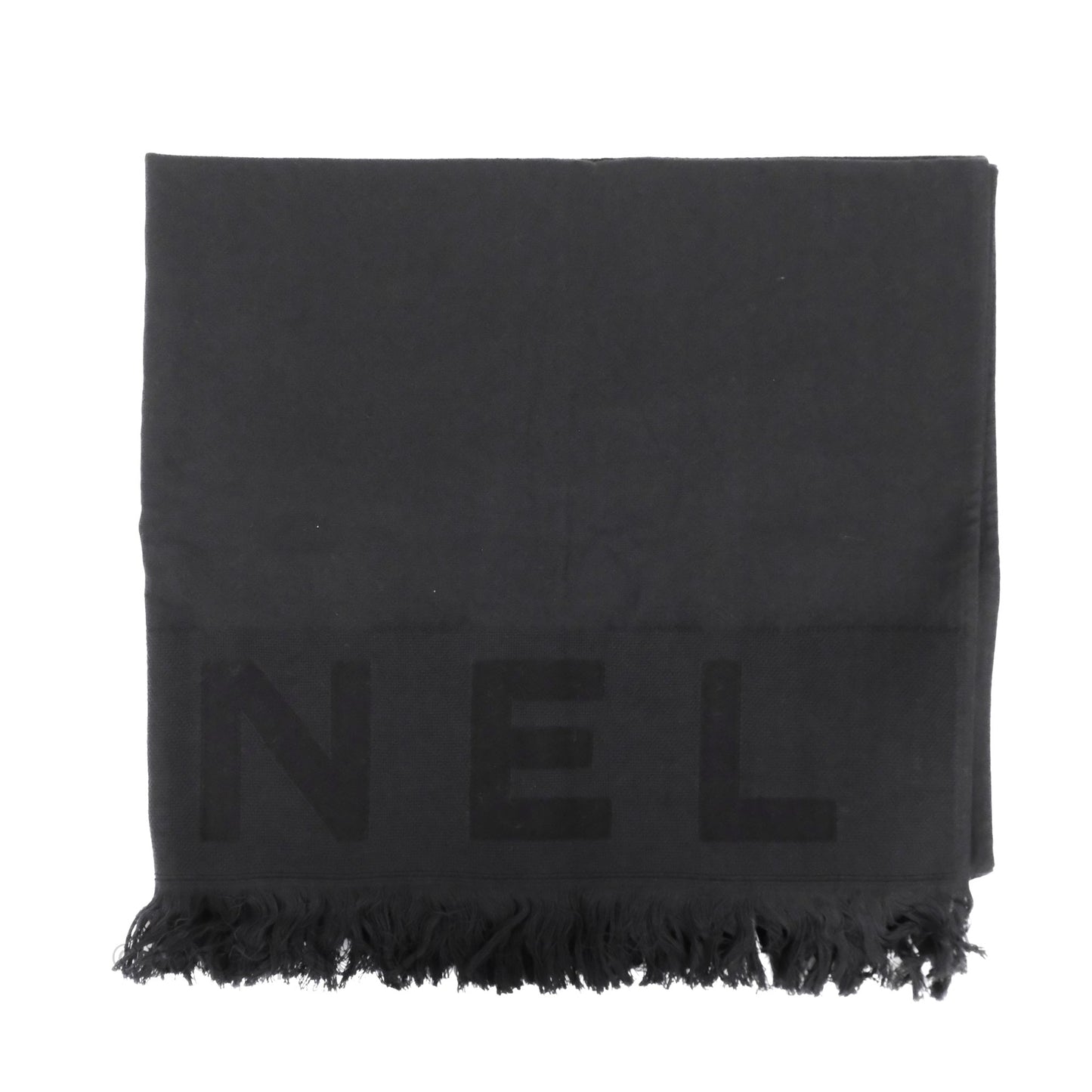 Chanel Black Fringe Beach Towel