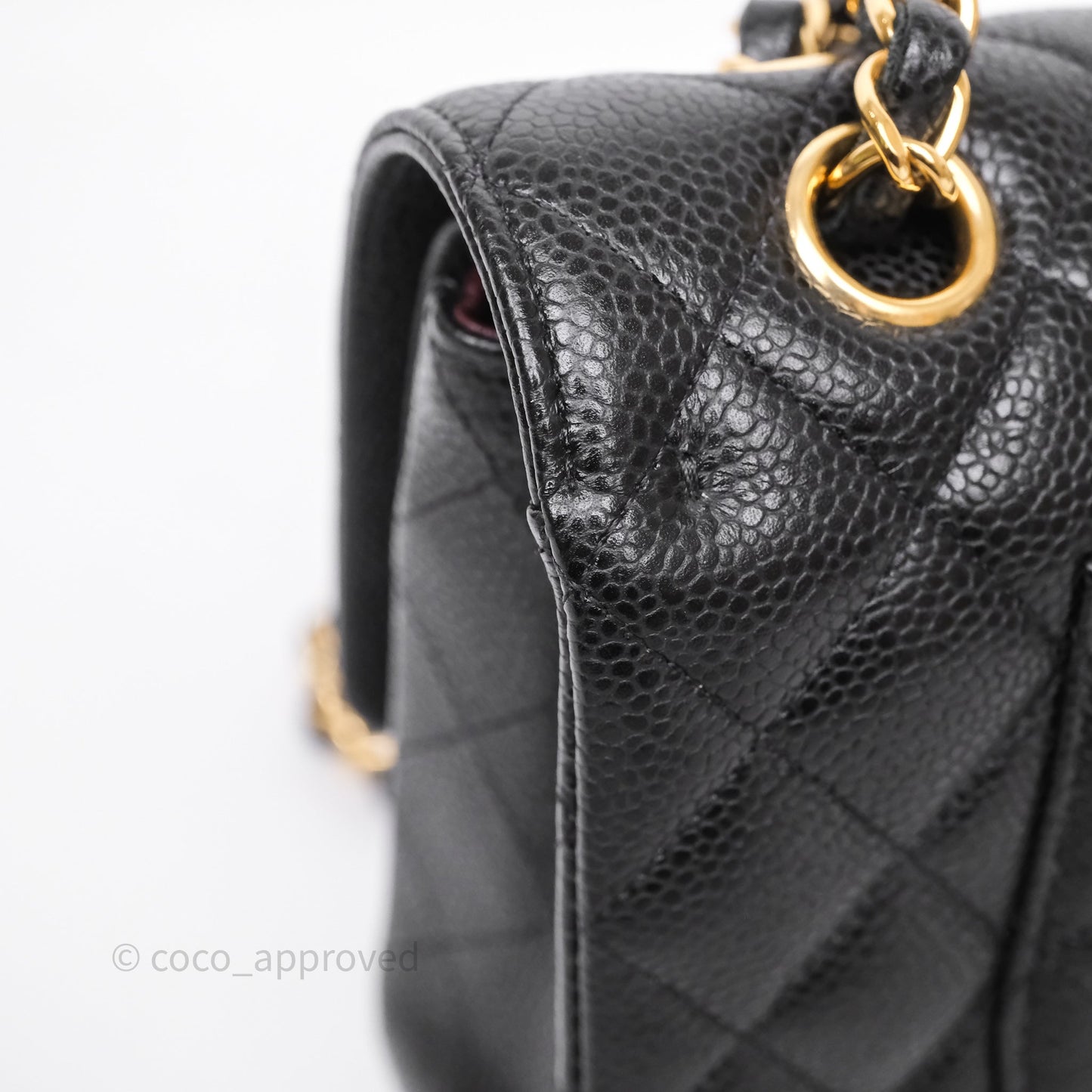 Chanel Classic M/L Medium Flap Quilted Black Caviar Gold Hardware