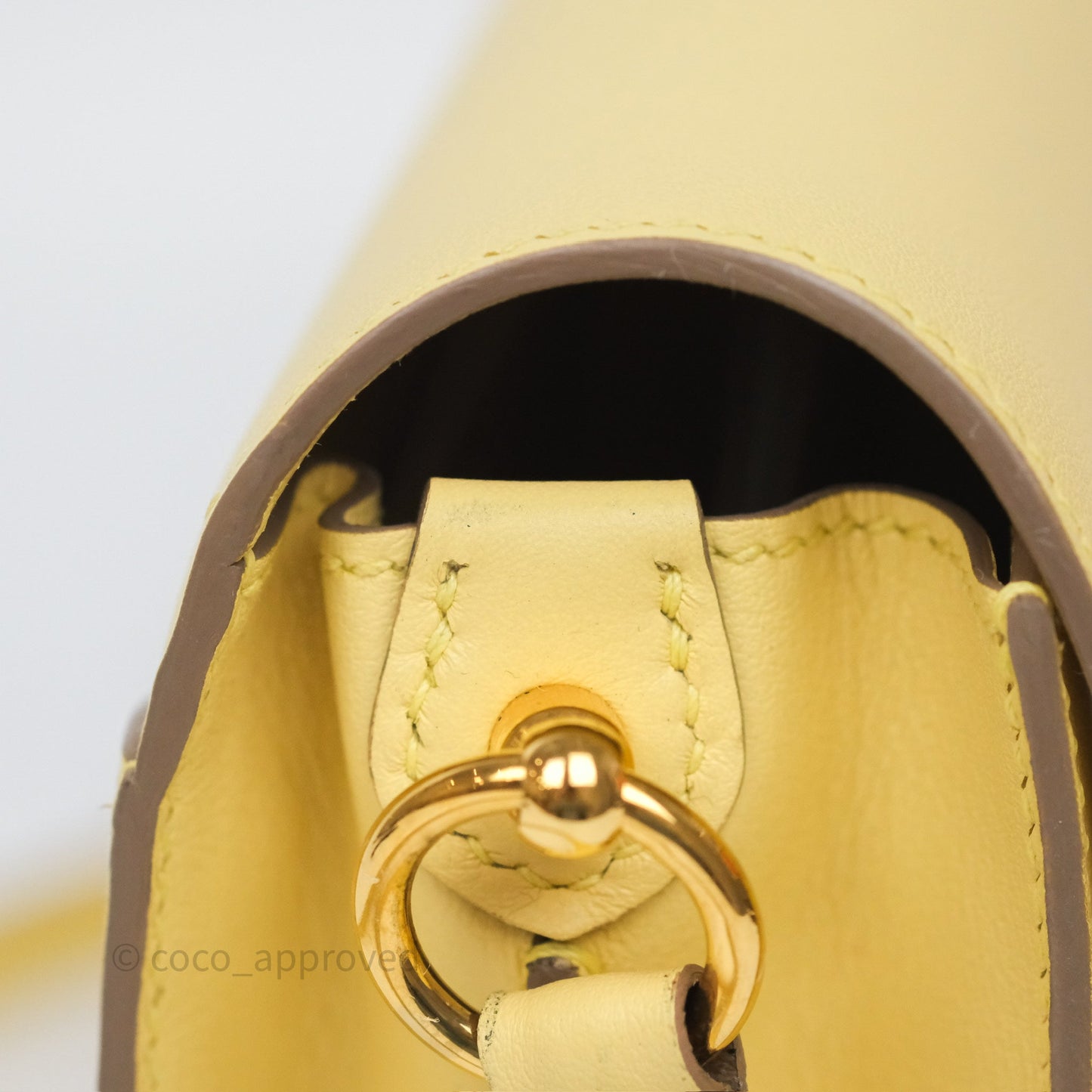 Hermès Roulis Mini 18 Jaune Poussin 1Z Swift Gold Hardware