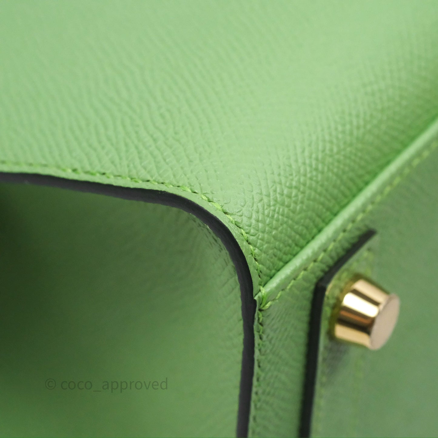 Hermès Birkin 25 Sellier Vert Criquet 3I Epsom Gold Hardware