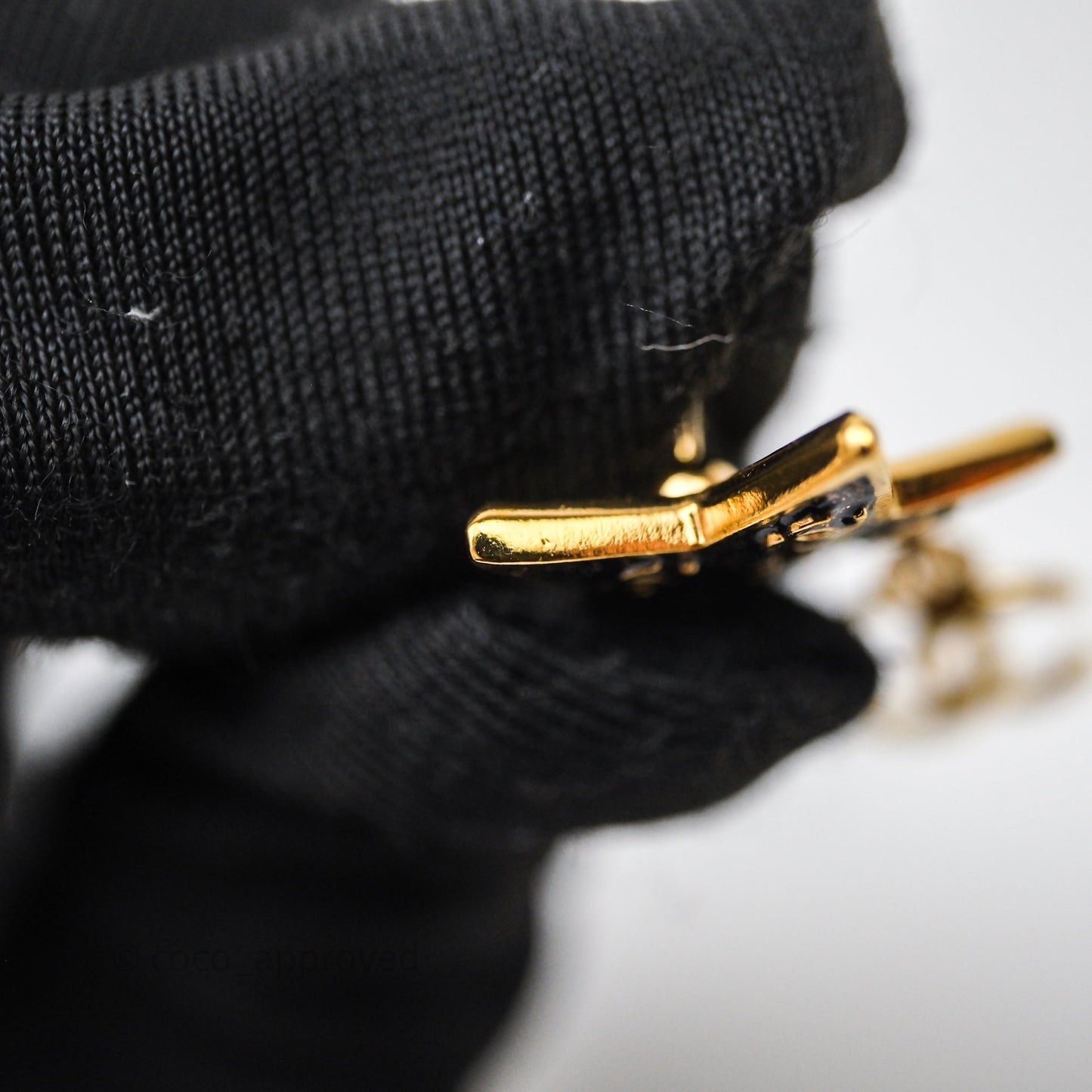 Chanel Star Drop CC Earrings Gold Tone 24C