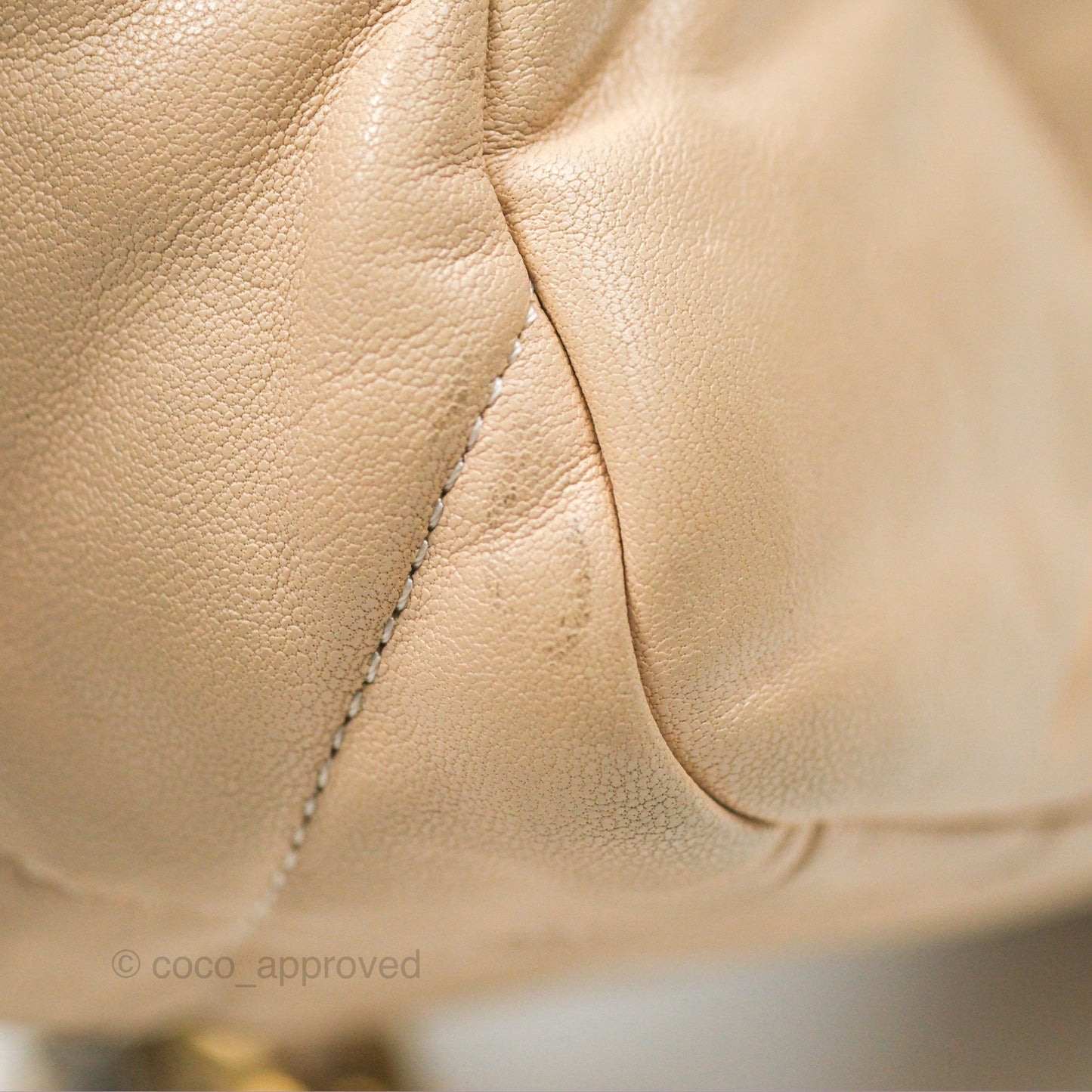 Chanel 19 Small Beige Goatskin Mixed Hardware