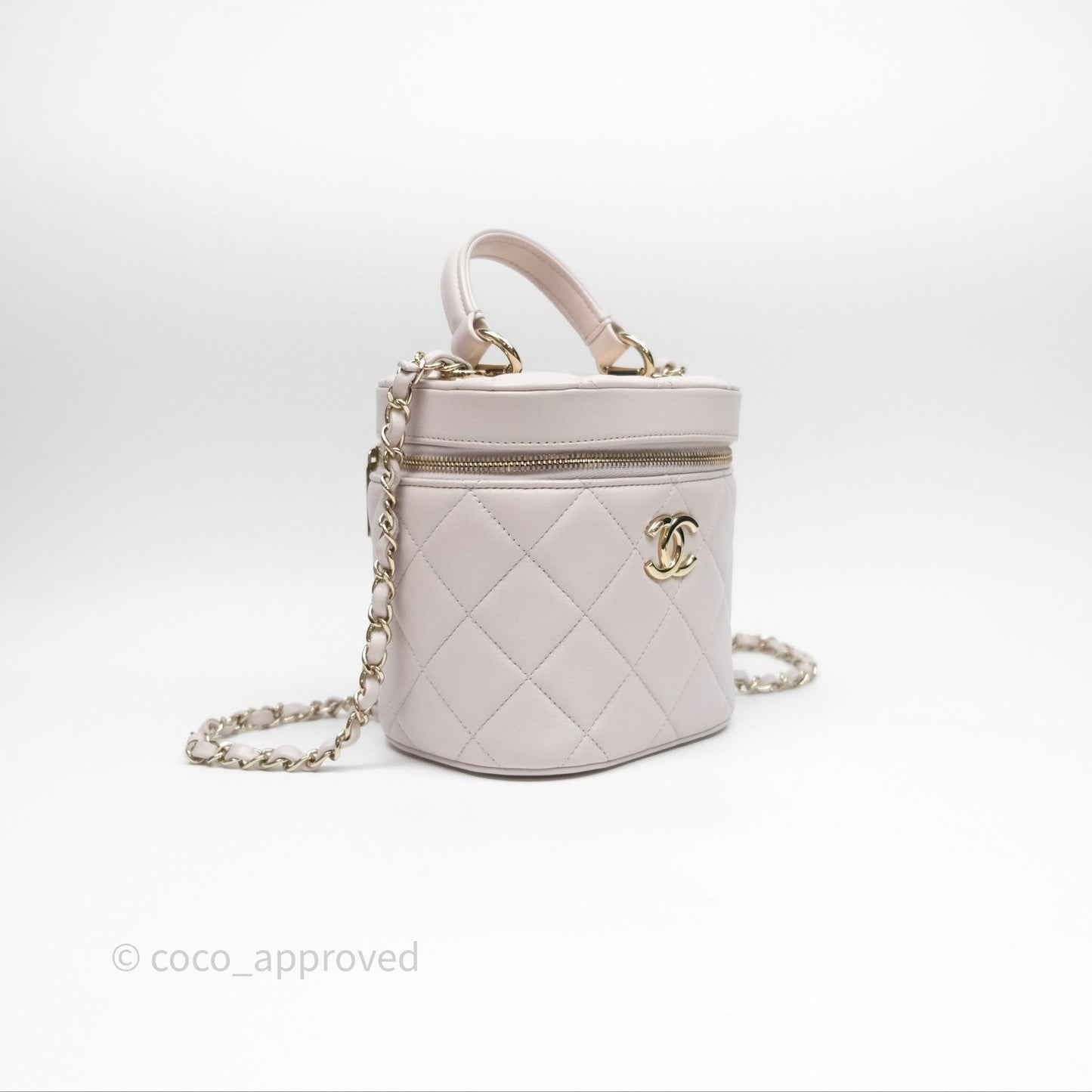 Chanel Trendy CC Vanity Case Lilac Lambskin Gold Hardware