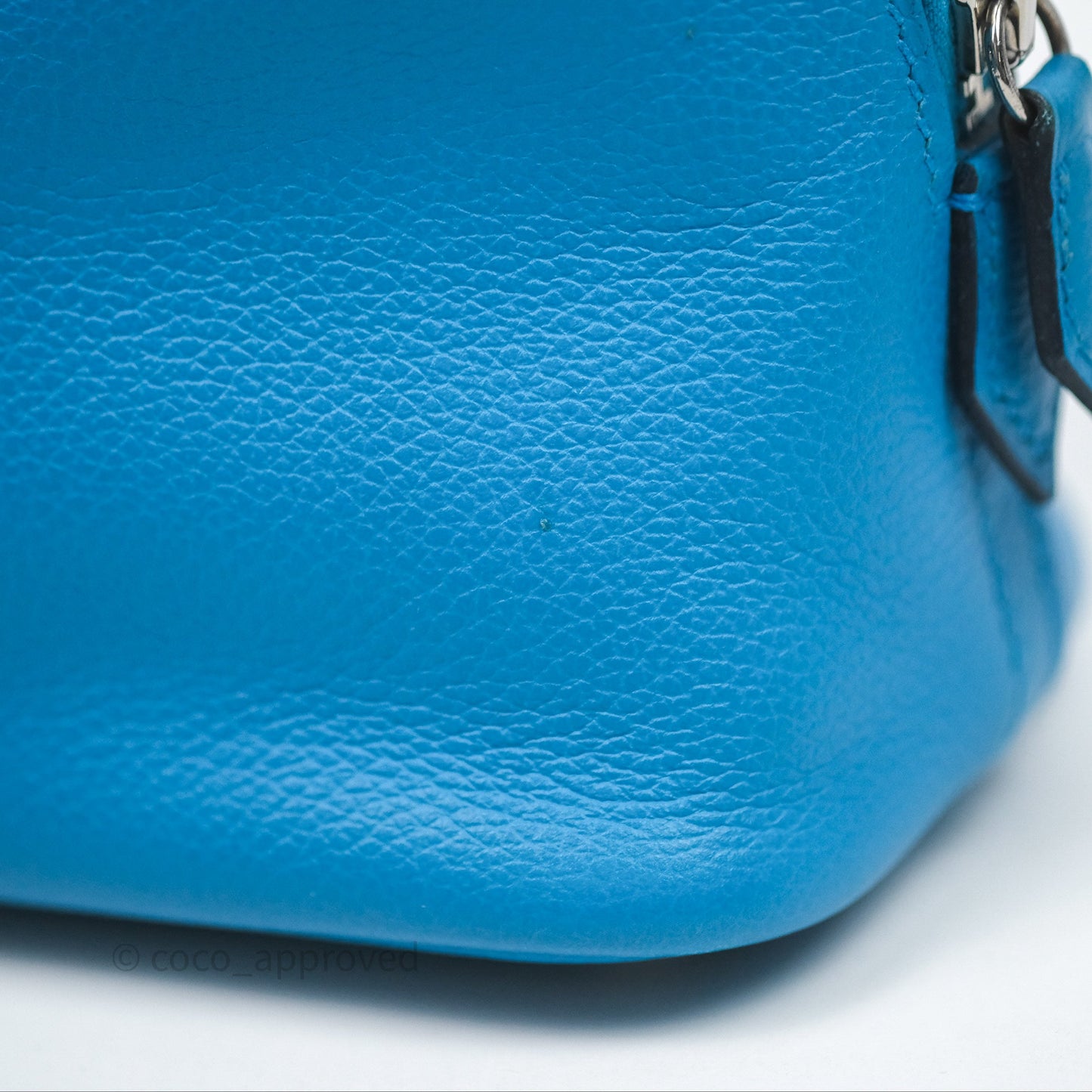 Hermès Bolide Mini 1923 Bleu Frida 0F/ Rose Mexico 0D Evercolor Palladium Hardware
