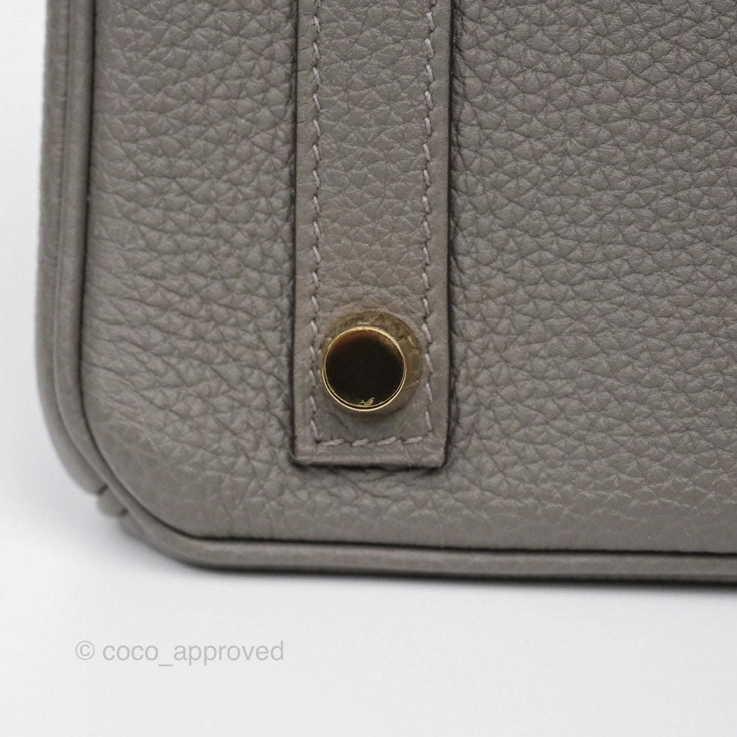 Hermès Birkin 25 Retourne Gris Meyer 0L Togo Gold Hardware