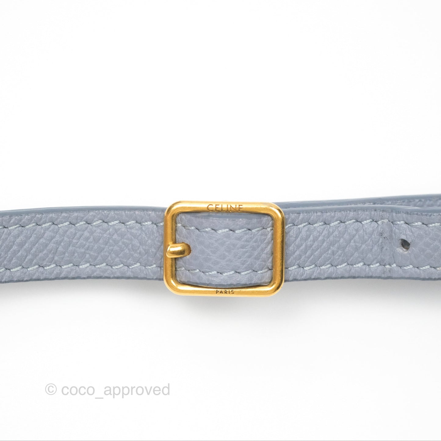 Celine Nano Belt Bag Arctic Blue Grained Calfskin Gold Hardware