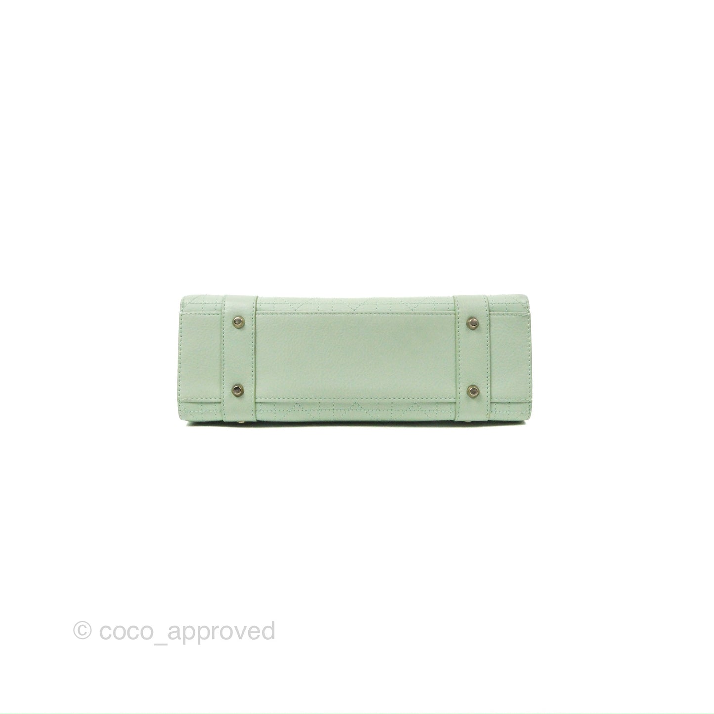 Dior East West Lady Dior Mint Green Calfskin Silver Hardware