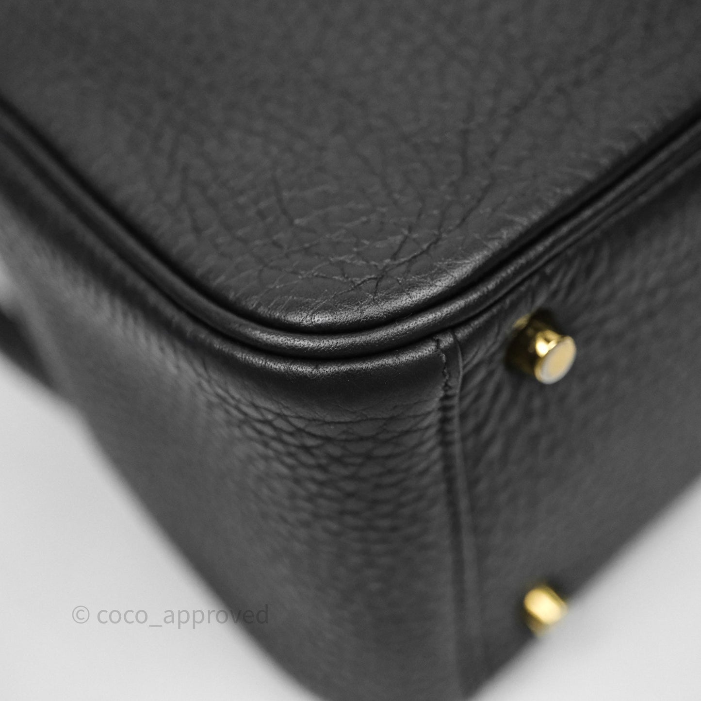 Hermès Mini Lindy 20 Noir 89 Clemence Gold Hardware