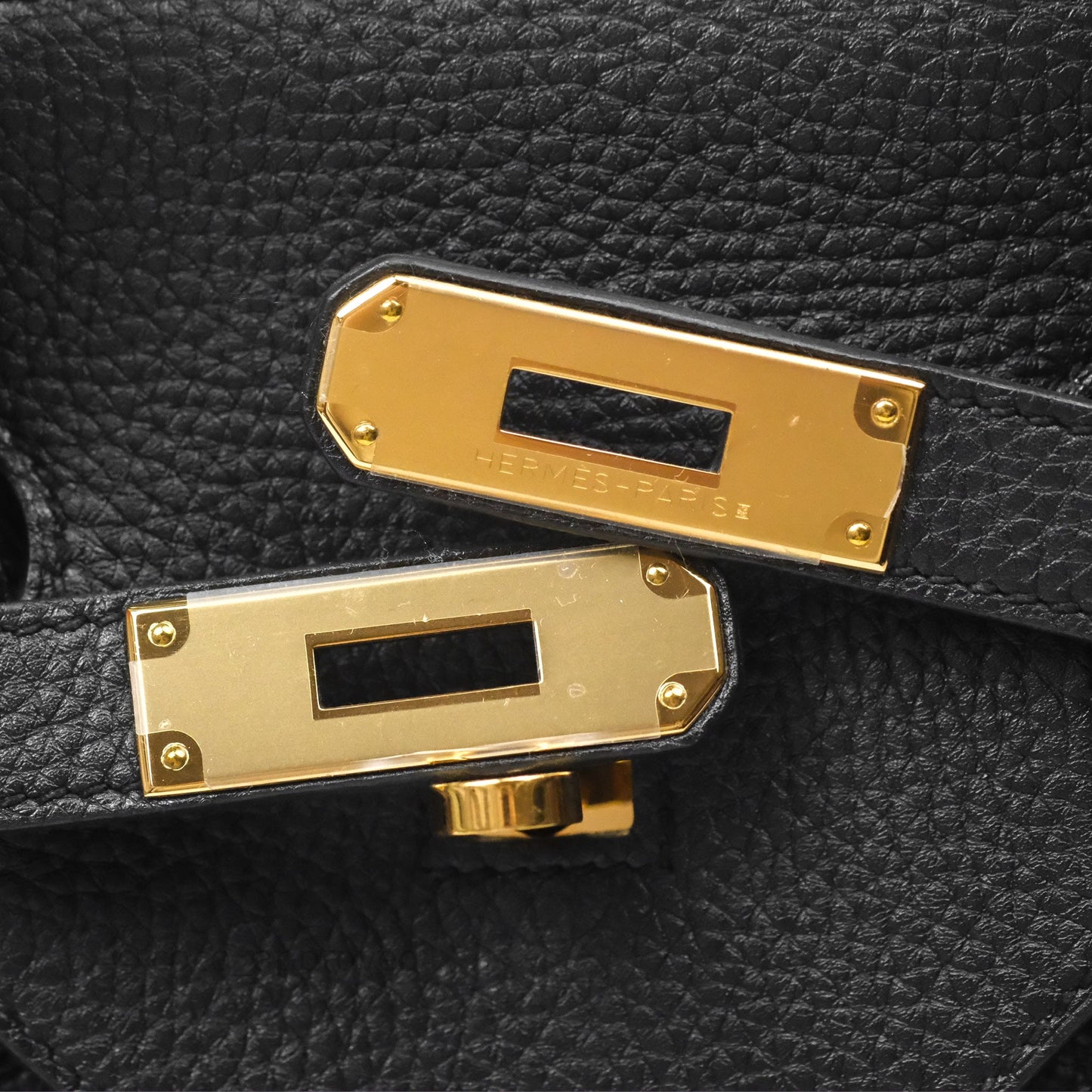 Hermès Birkin 35 Retourne Black Noir 89 Clemence Gold Hardware