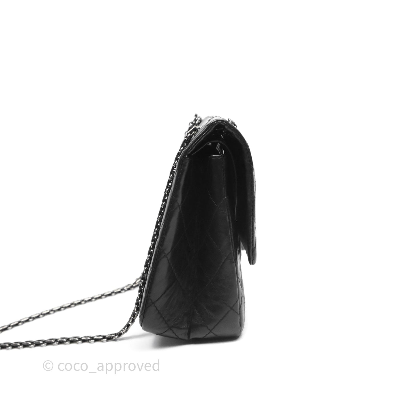 Chanel Reissue Quilted Aged Calfskin Black Ruthenium Hardware 226