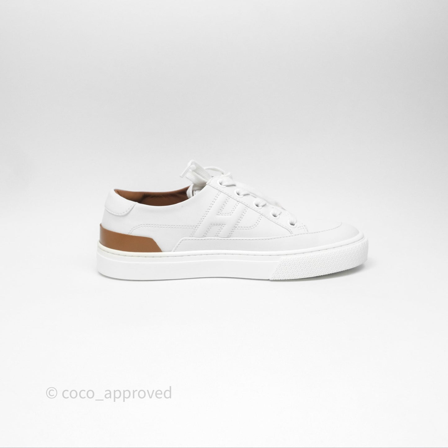Hermès Deep Sneaker Calfskin White Size 37