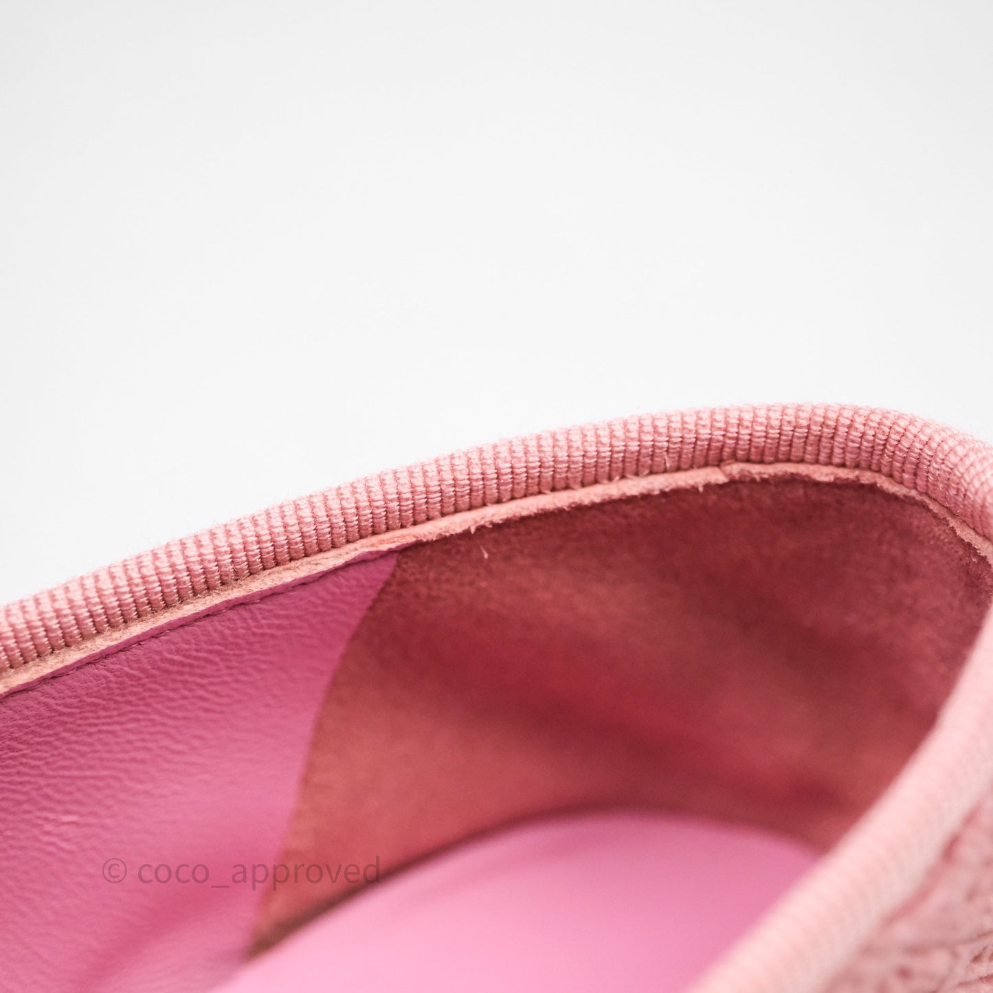 Chanel Ballerina Flats Camellia Quilts Pink Velvet Size 38