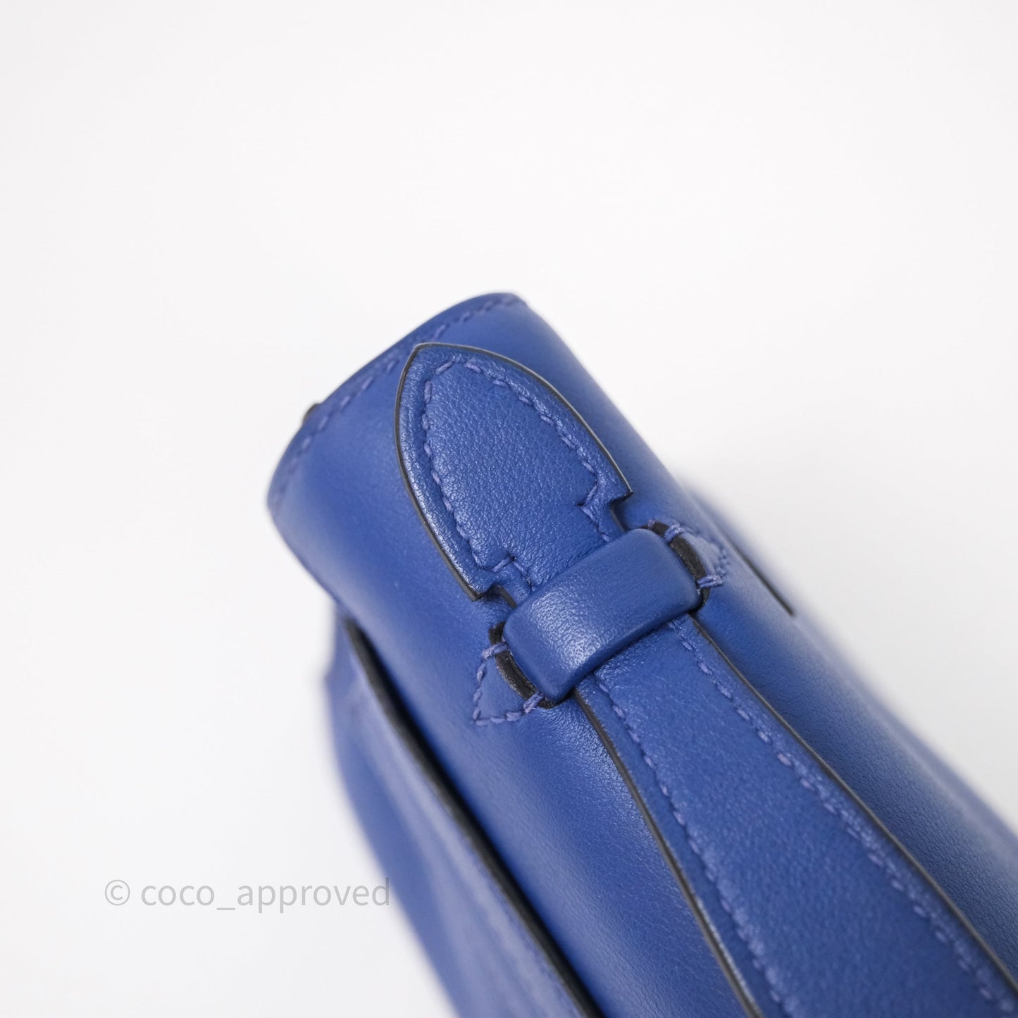 Hermès Kelly Pochette Clutch Electric Blue Swift Gold Hardware