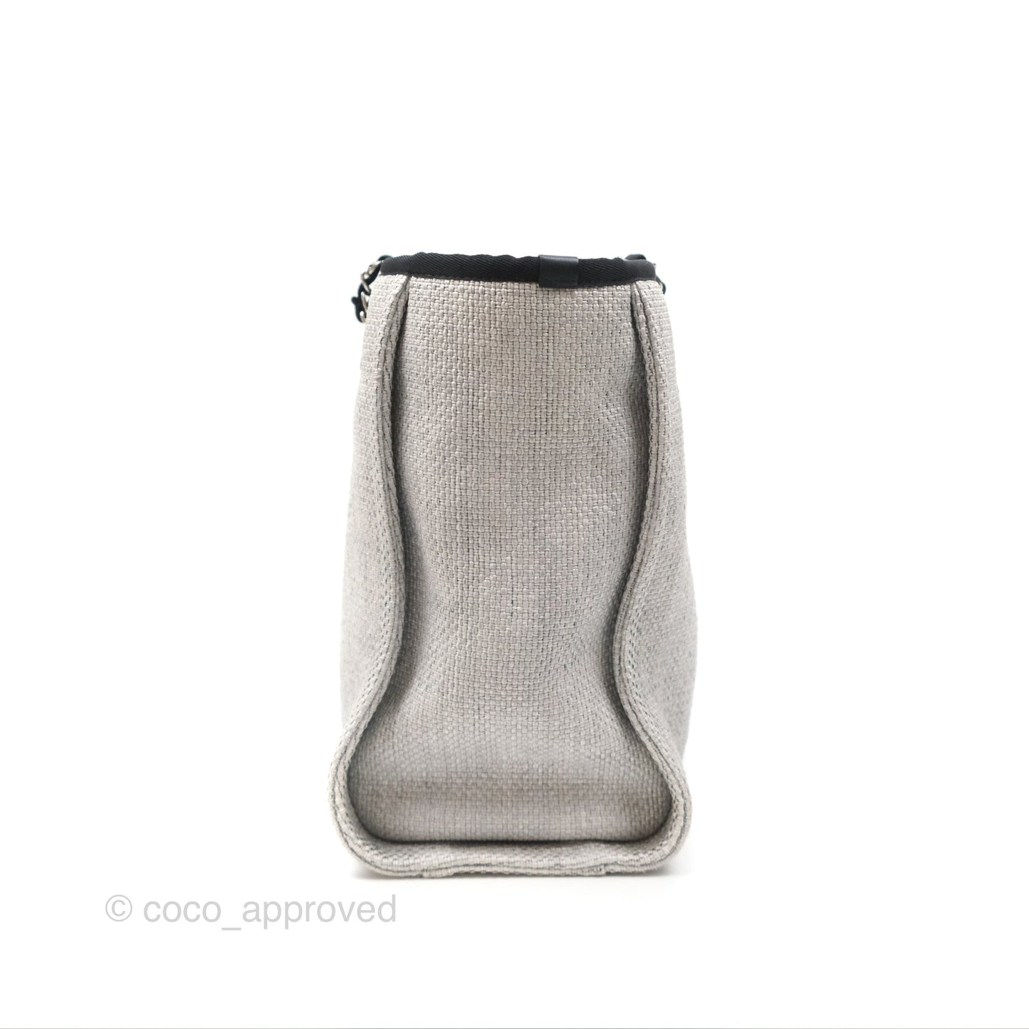 Chanel Medium Deauville Tote Light Grey Canvas