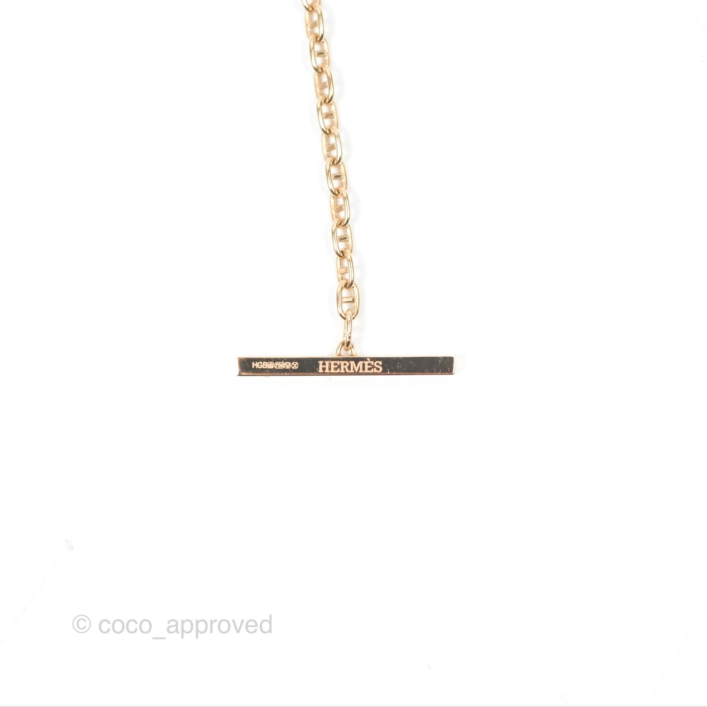 Hermès Chaine D'ancre Contour Pendant Rose Gold