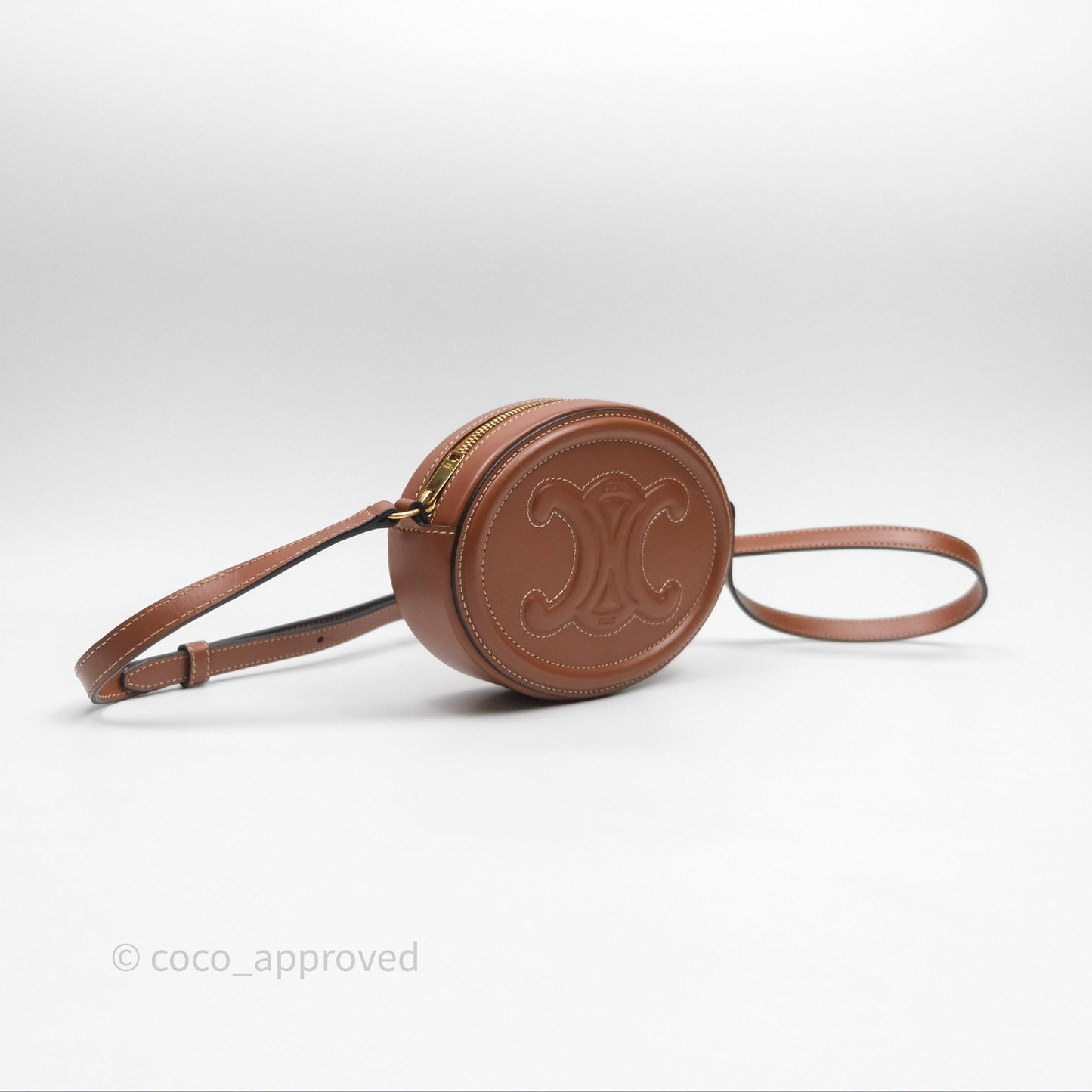 Celine Mini Oval Bag Cuir Triomphe Tan Calfskin