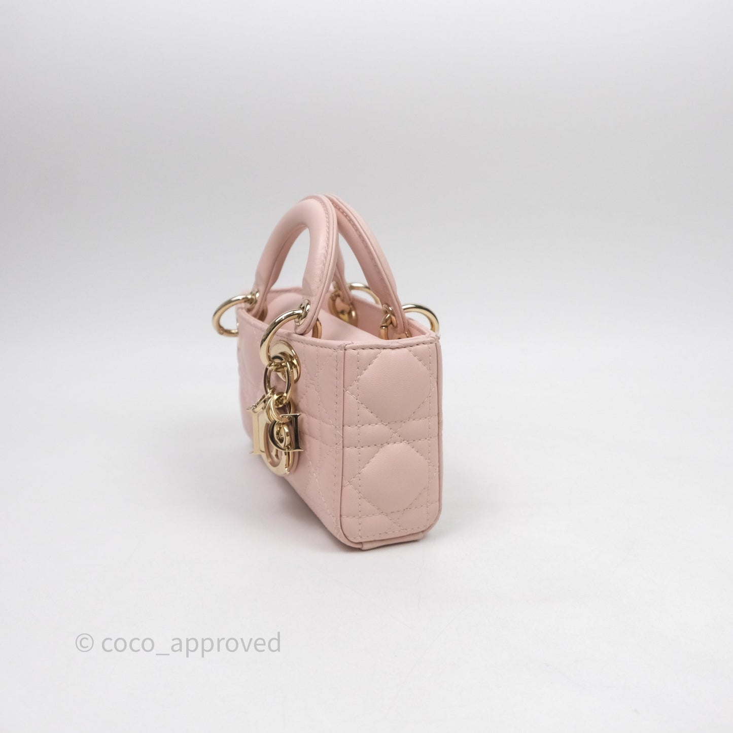 Dior Micro Lady D-Joy Bag Powder Pink Cannage Lambskin