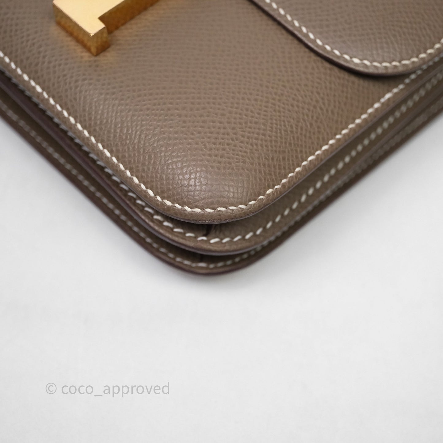 Hermès Constance Mini 18cm Etoupe Epsom Gold Hardware