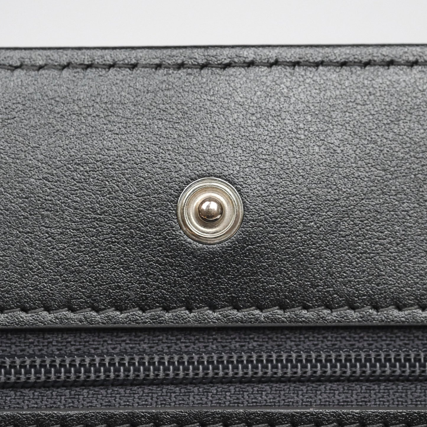 Chanel Tassel Charm Wallet On Chain WOC Iridescent Dark Silver Aged Calfskin
