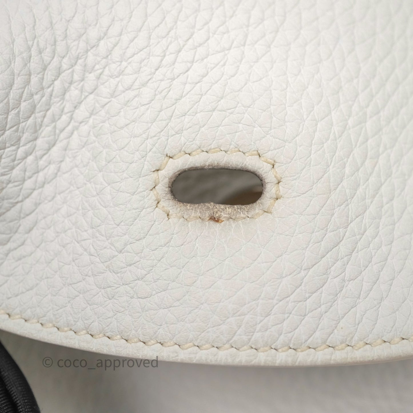 Hermès Lindy 30 White Clemence Palladium Hardware