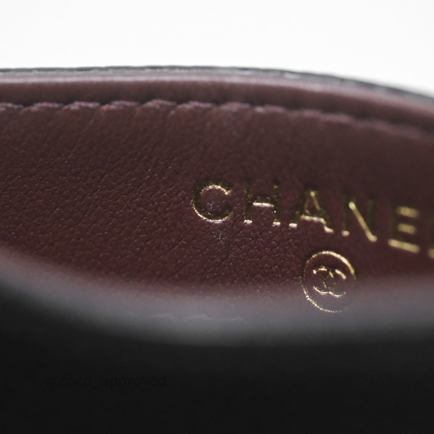 Chanel Classic Flat Card Holder Black Caviar Gold Hardware