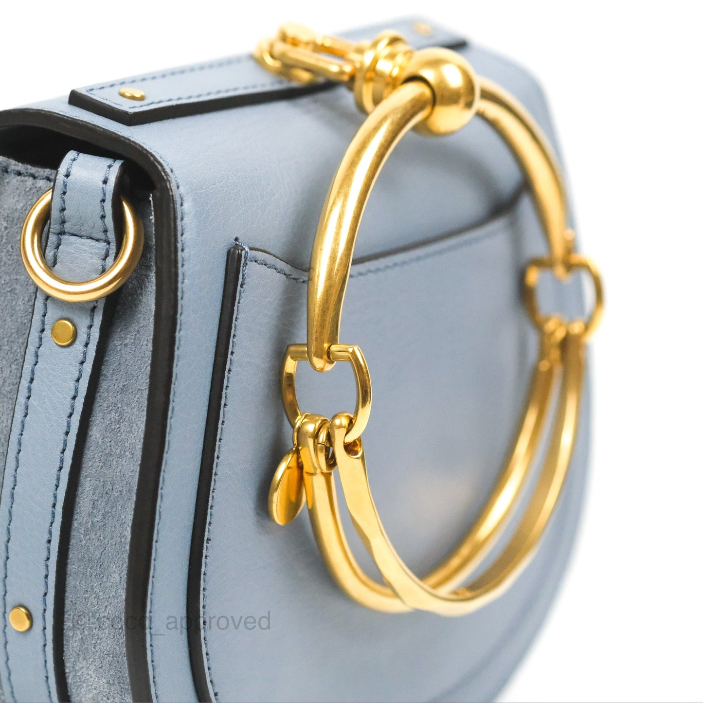 Chloé Nile Crossbody Bag Blue Calfskin