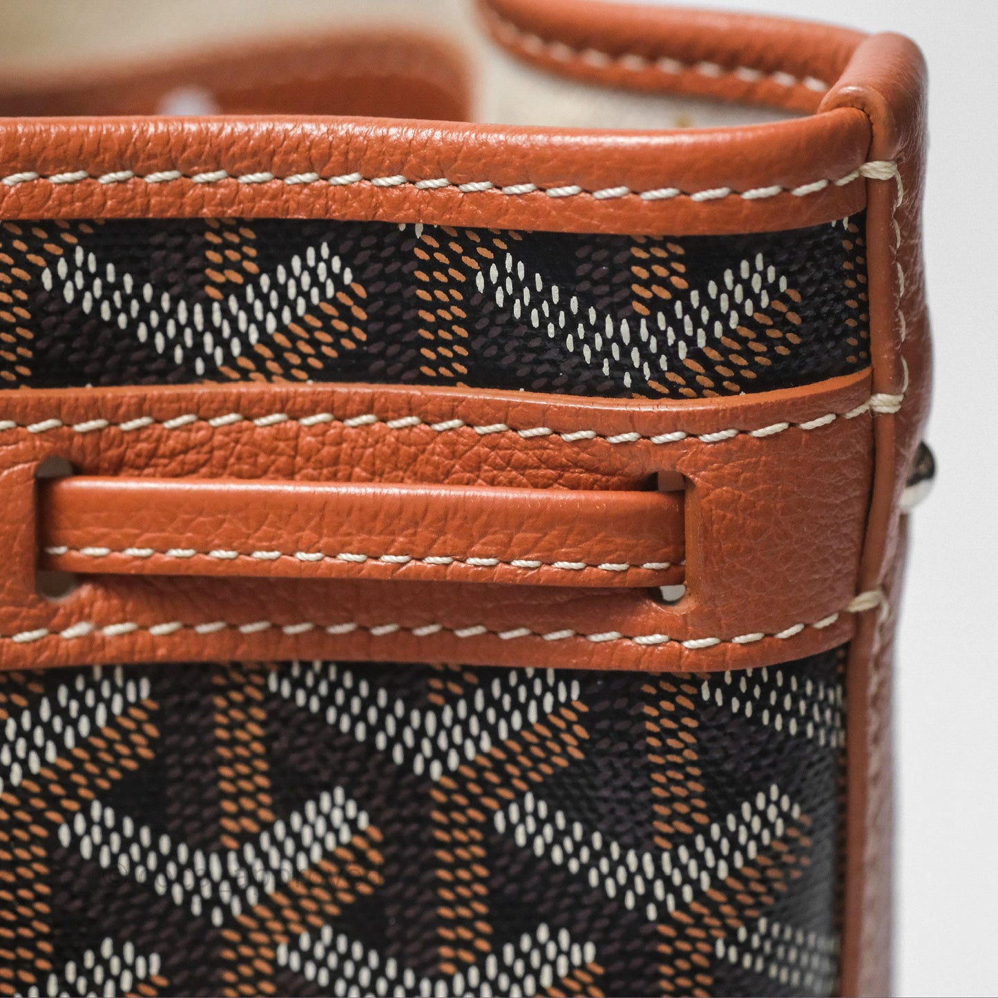 Goyard Petit Flot Bucket Bag Black & Tan Goyardine